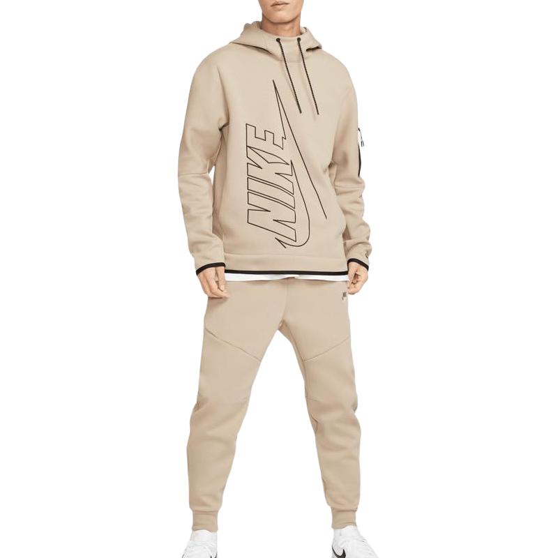 Nike Sweatshirts Men's Khaki Hooded Moderate Regular DX0578-247