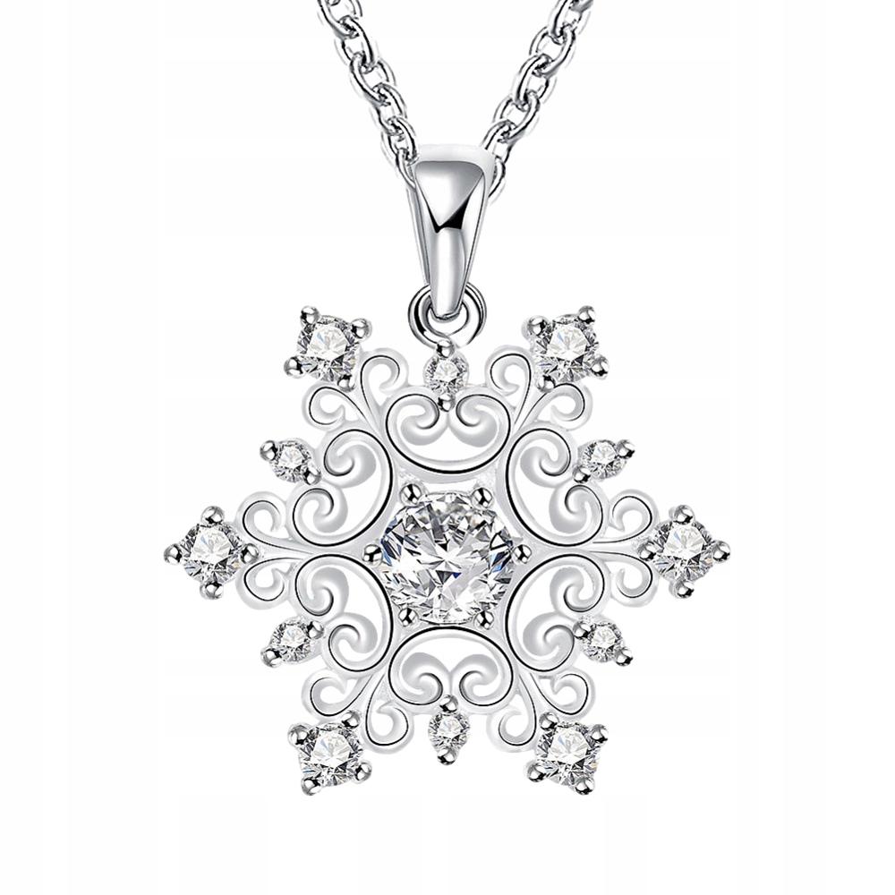 Necklace Pendant Silver 925 Chain Snowflake Gift