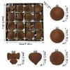 Buntes 6cm Unregelmäßiges Samt Beflocktes Weihnachtsschmuck Set (16 Stück)