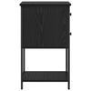 Nightstand Set of 2 Black Oak Finish 32 X 42 X 70 Cm Engineered Wood