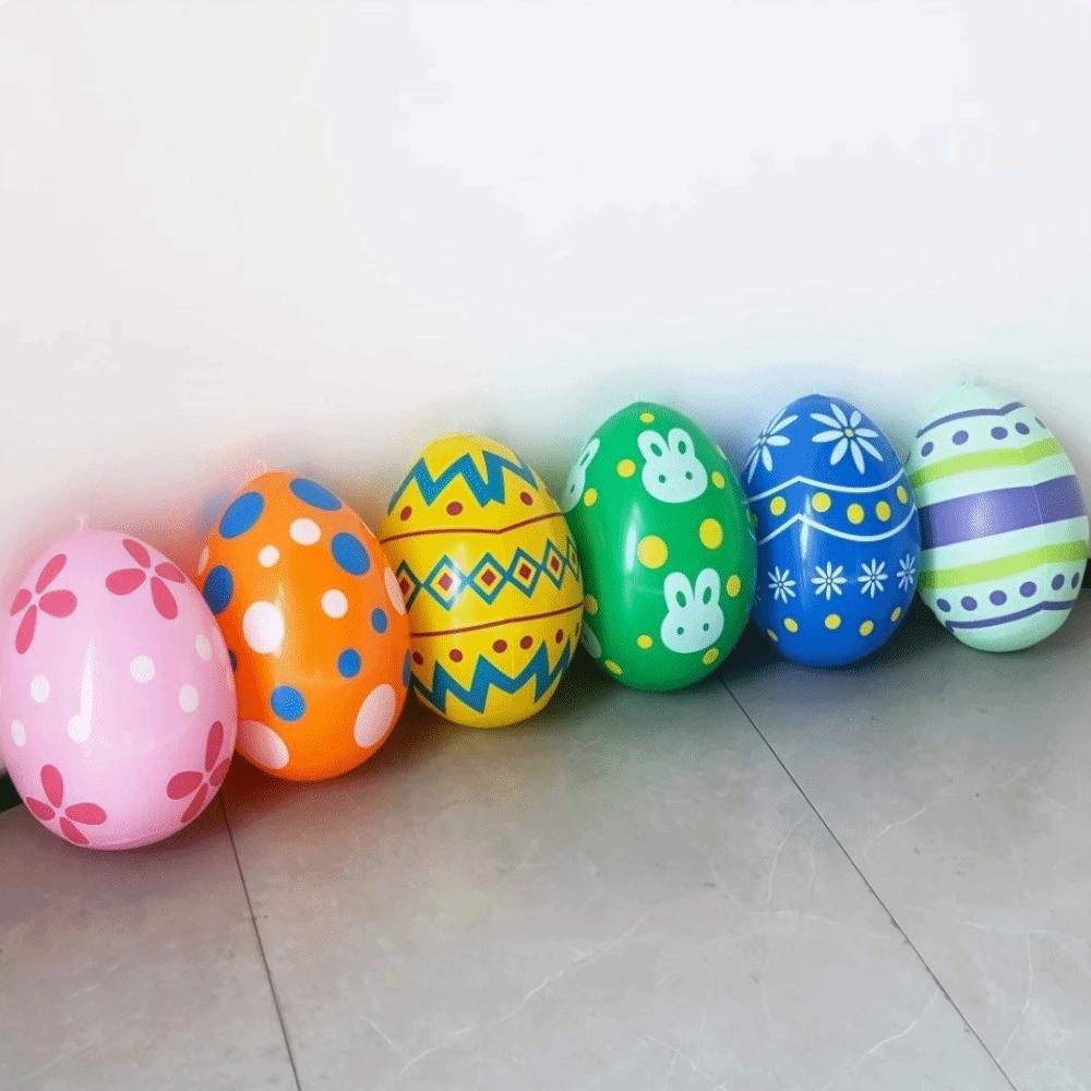 Safe Easter Inflatable Rabbit Cute Inflatable Easter Eggs Easter Rabbit Eggs Balloon  Garden Decor