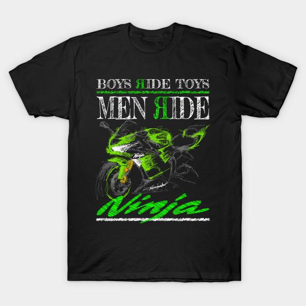 Men Black Print T-shirt Men Ride Zx 6R No-Cut Transfer Paper Print Cotton Tshirt L чёрный