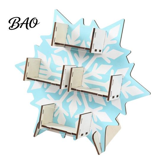 Creative Holiday Gift Display Christmas Tree Wooden Candy Stand, Acrylic Drawer Organizer for Clear Storage Sweets Party Dessert Table, Treat Holder,