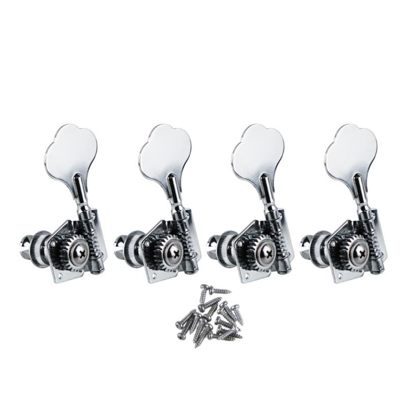 Electric Bass Tuning Pegs Bass Opened Machine Heads Knobs String Tuners for 4 String Electric Bass Right/Left Hand