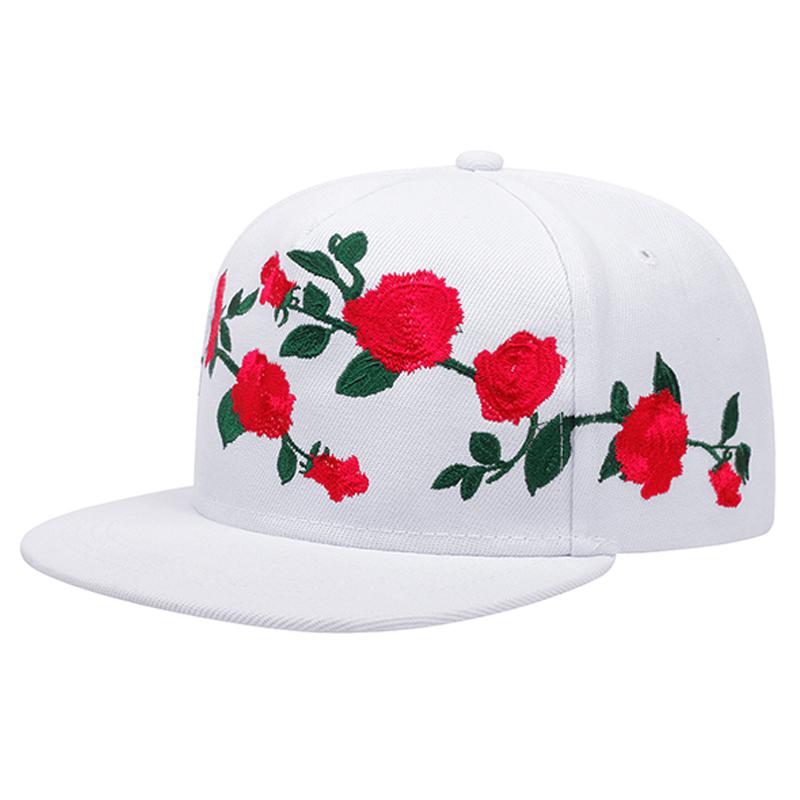 Yiran bag Mode Fastball Rozenborduurwerk Hip Hop Baseballpet Snapback Hoed Volwassen Buiten Casual Zon Bot Gorras Hoeden