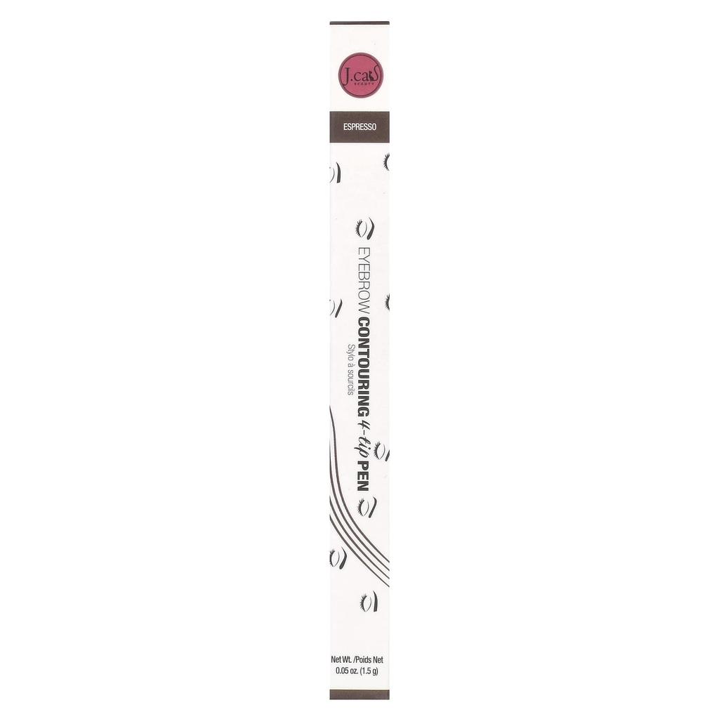J.Cat Beauty Eyebrow Contouring 4-Tip Pen, ETP103 Espresso, 1.5g (0.05oz)