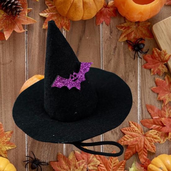 Petit Chapeau pour Chien Dessin Animé Citrouille Chauve-Souris Araignée Coiffe Réglable Mode Fête Robe