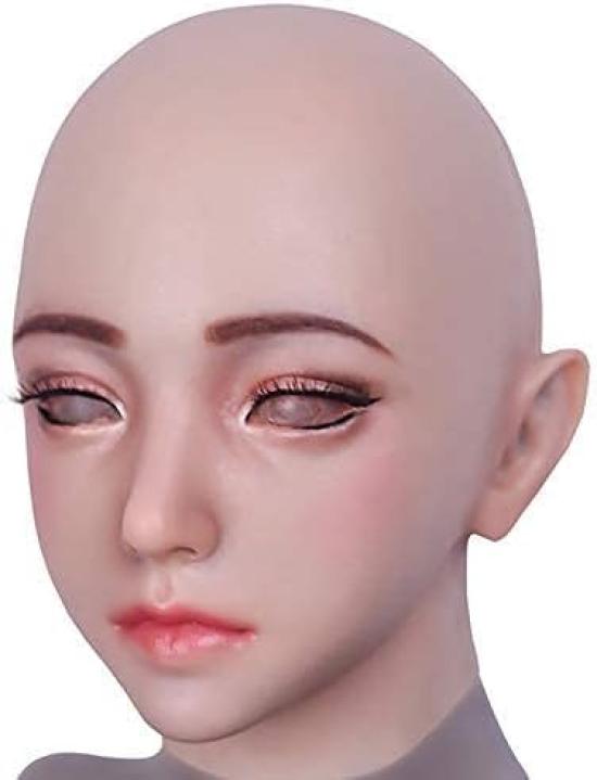 Emily Silicone Female Male Female Mask with Cosplay Young Girl [XINGRUI] Mask, Cross-dressing Mask, Disguise, Makeup, (Asian Yellow)