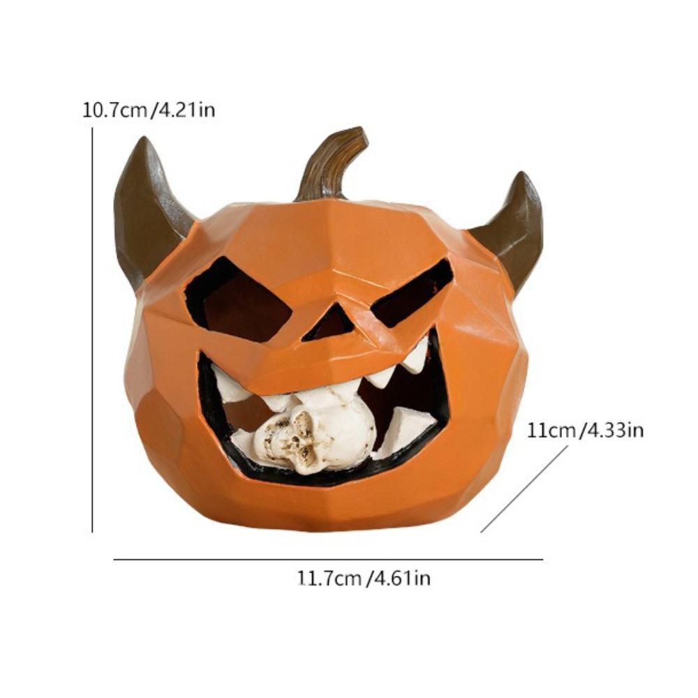 Biting Skull Halloween Resin Decoration Pumpkin Ghost Halloween Model  Indoor Dining
