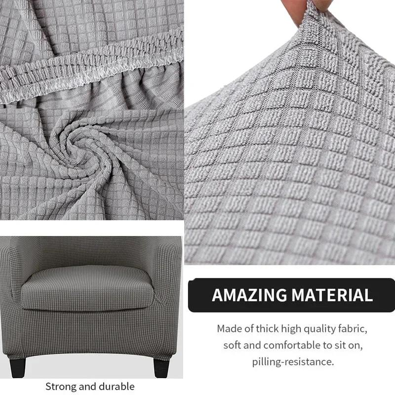 Polar Fleece Elastic Tub Armchair Sofa Cover Protector Polyester Single Seat Club Couch Slipcover Home Decor Chair Covers