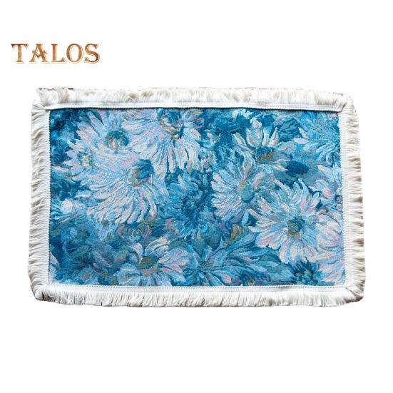 Tischset mit Quaste, pastoralem Stil, Blumen-Ölgemälde, ästhetische runde Form, Partys, Hochzeiten, Bankette, Tischdekoration, Abendessen-Matte