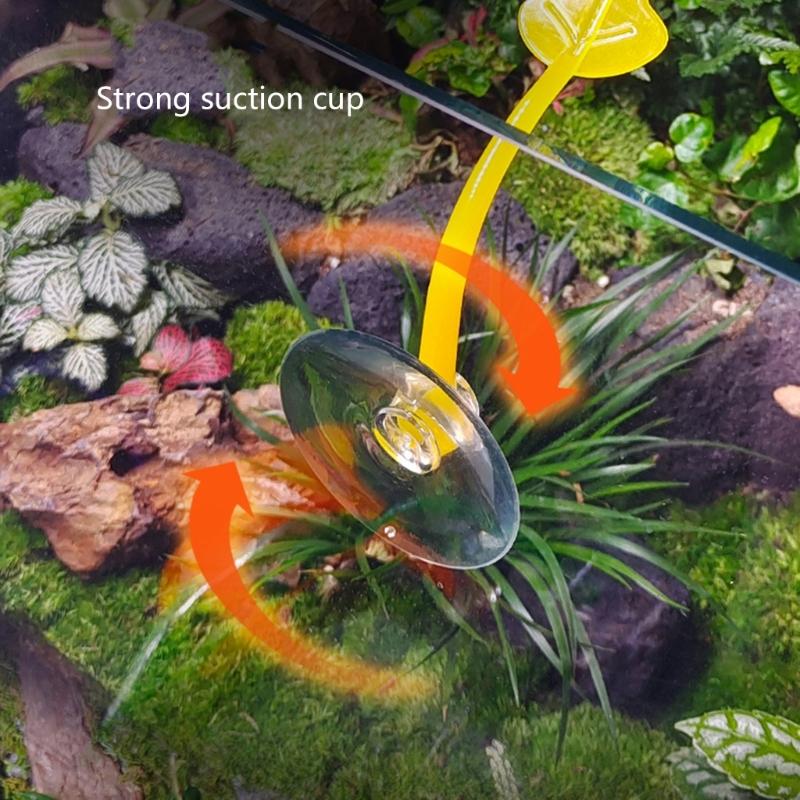 Lizards Basking Platform Tanks Accessories Leaf Shape Bearded Dragon Basking Platform with Suction Cup Decorations