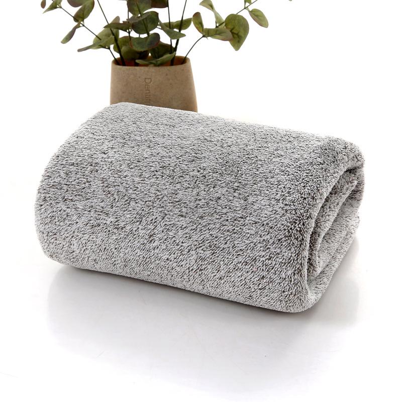 Soft Absorbent Coral Fleece Bath Towel - Perfect for Home, Beach, Couples, and Daily Use
