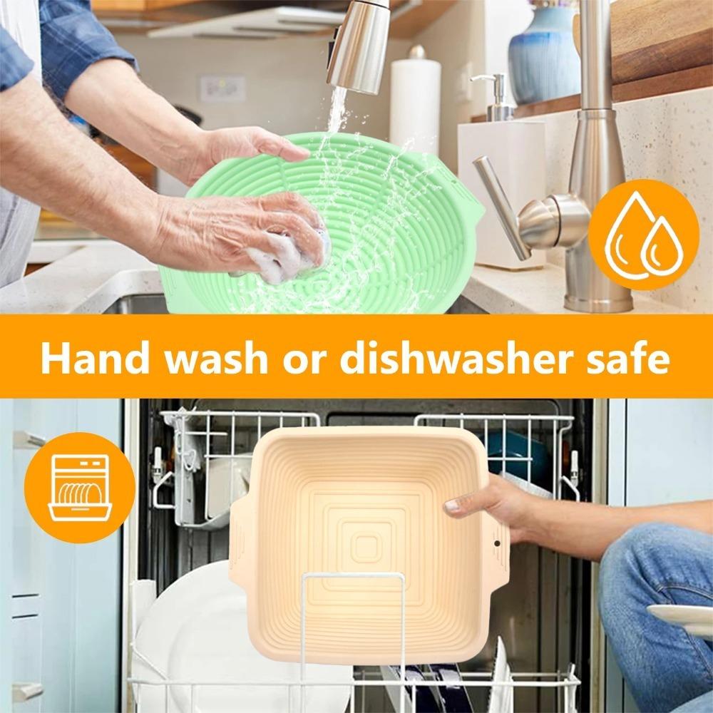 1Pc Collapsible Silicone Bread Fermentation Basket Non-stick Bread Proofing Baskets for Sourdough Baking for Various for Bread