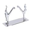 2Pcs Metal Book Ends Unique Men Design Simple Fashionable Decorative Bookends for Home Office Bar