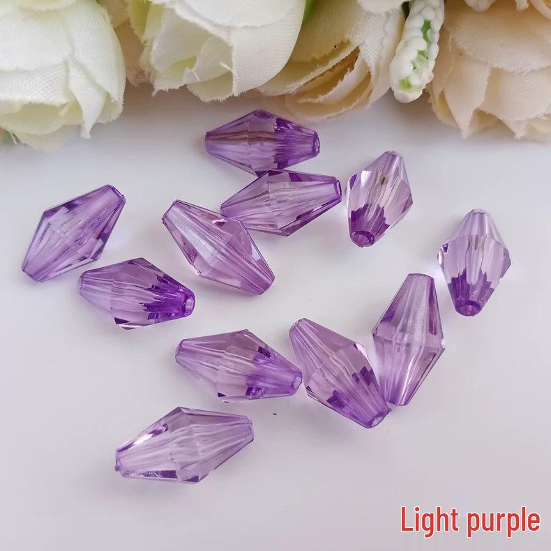 DIY Acryl Transparent Doppelspitzige Reiskörner für Schmuck und Gardinendekoration (7x19mm)