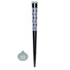 SQUARE ENIX Smile Slime Japanese Style Chopsticks and Chopstick Rest Set Gray, Dragon Quest Tableware Gift, 24cm Chopsticks & 3.5cm Rest