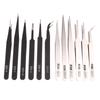 6Pcs Diy Accessories Stainless Steel Tweezers Repair Tool Industrial Precision Bent Straight Tweezers Repair Props