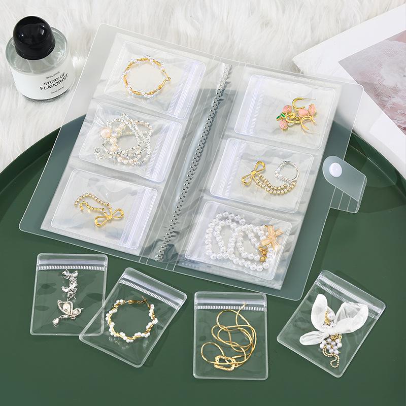 Transparent Dustproof Jewelry Storage Box & Sealable Bags for Earrings, Rings, Bracelets, and Necklaces