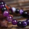 Bracciale da donna con perline in finta agata, catena rotonda, gioielli per amici
