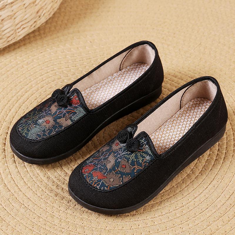 Shoes Women's ****** Cloth Shoes Middle-aged and Elderly Mother Shoes Breathable Grandma Shoes Elderly S**t-soled Cloth Shoes Old ******* Cloth Shoes
