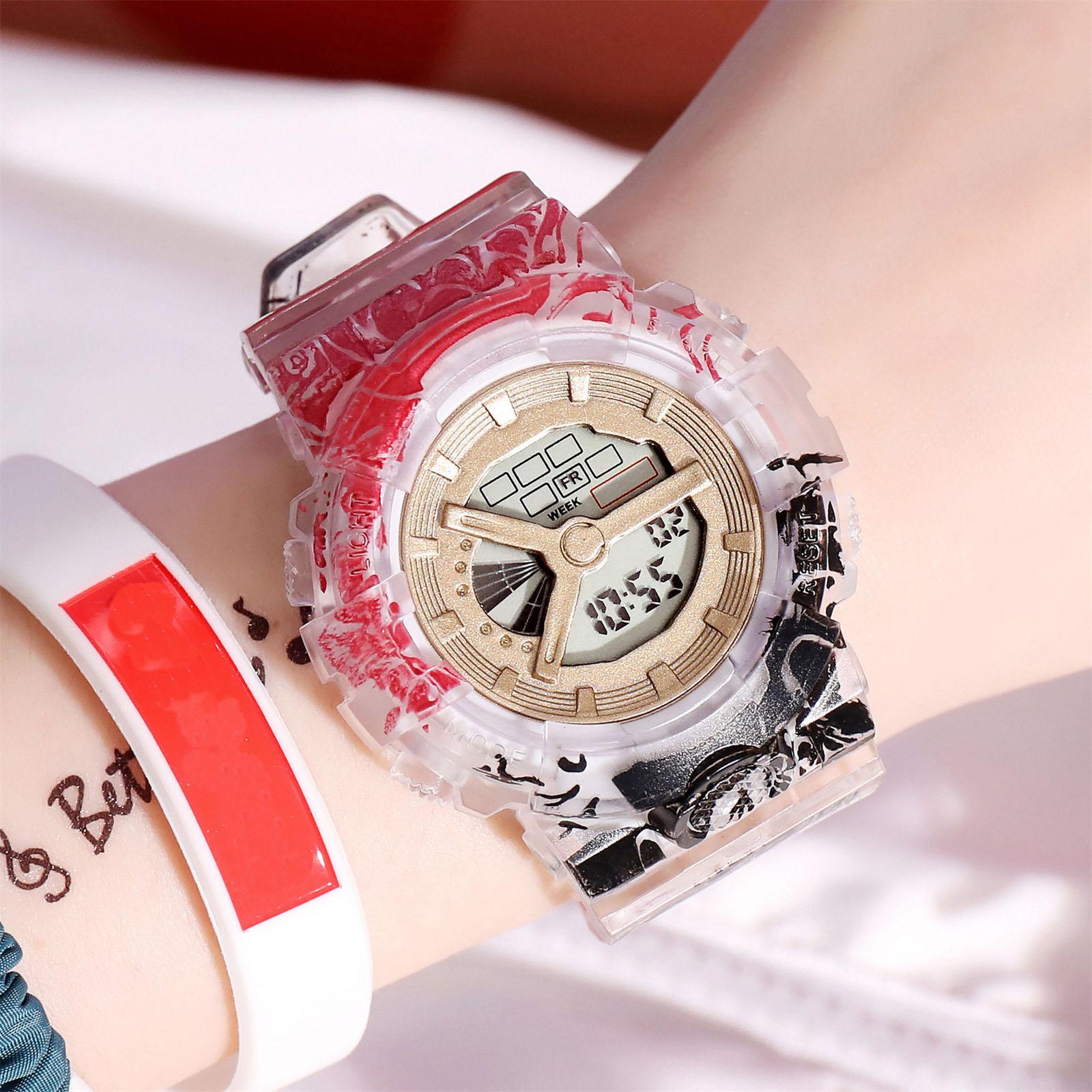 

Мужские водонепроницаемые светящиеся наручные часы-будильник для бега One Size