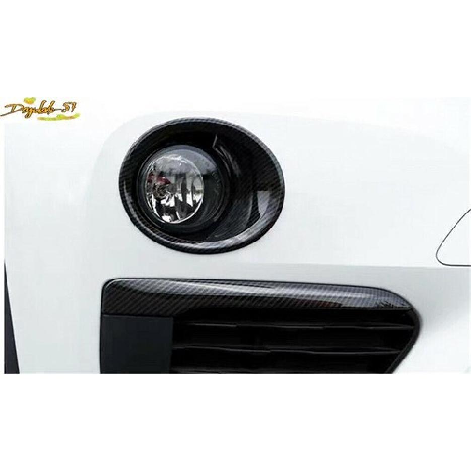 2×Carbon Fiber ABS Front Fog Light Lamp Cover Trim Fits For BMW X1 F48 2016-