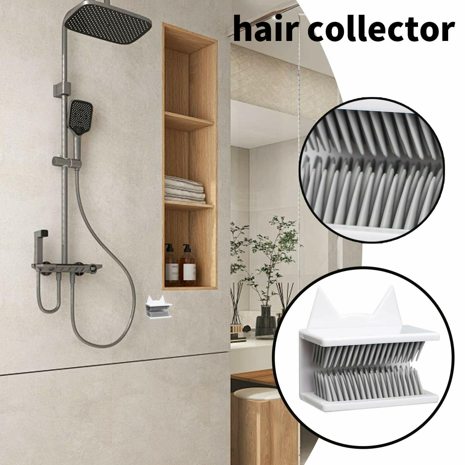 

Shower Wall Hair Catcher Bathroom Bathtub Drain Protector Hair Collector Anti Clog Device For Home Use Square/White