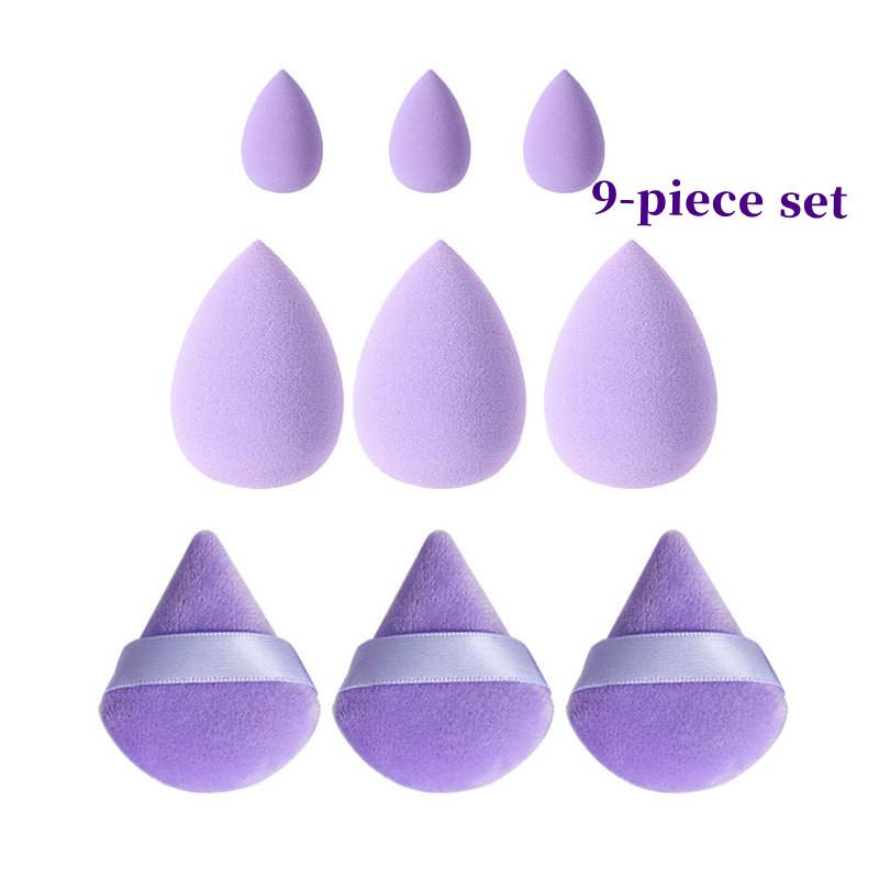 YS00081- Beauty Egg Set Mini Finger Powder Puff Flocking Powder Air Cushion Makeup Sponge Makeup Egg