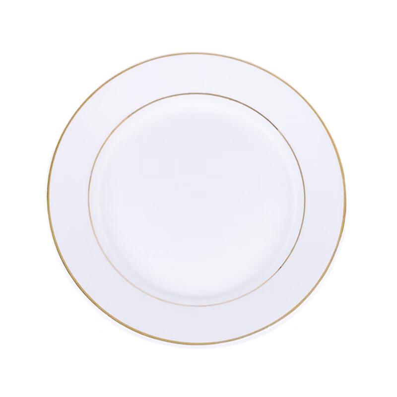Sweet & Elegant European Style Gold Rim Ceramic Dinner Plate