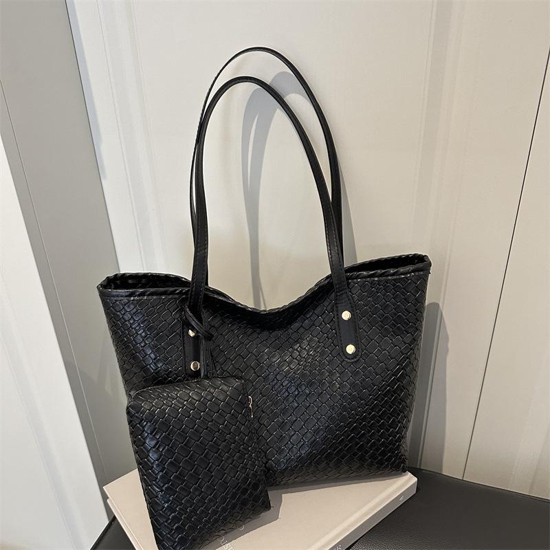 

Вместительная квадратная сетка новая модная сумка-тоут для поездок на работу, ручная, подмышечная, на плечо, женская сумка, кроссбоди чёрный