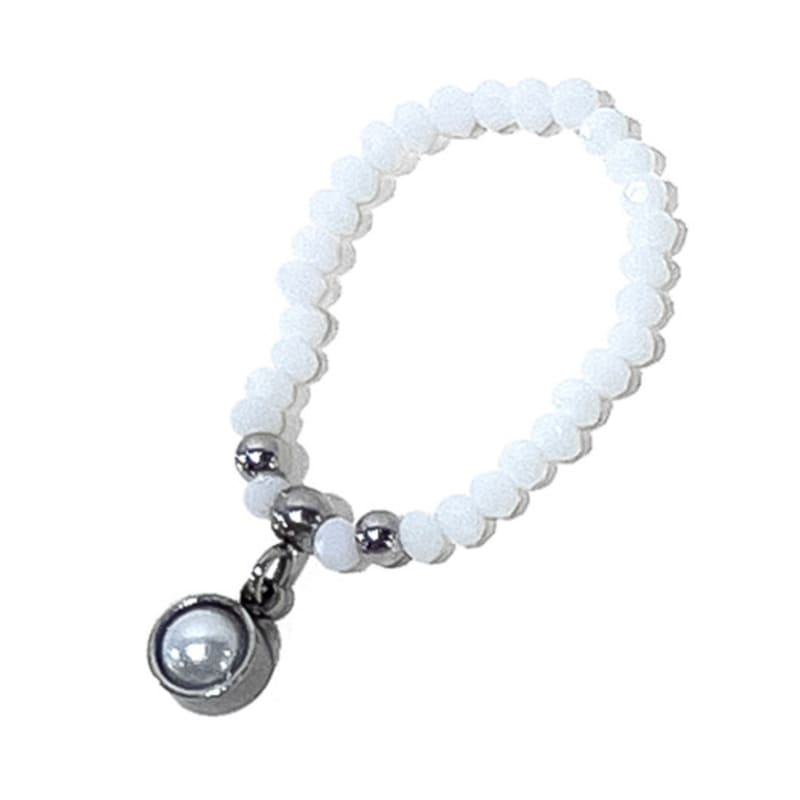 S SY [3SET] Aztec beads rings white