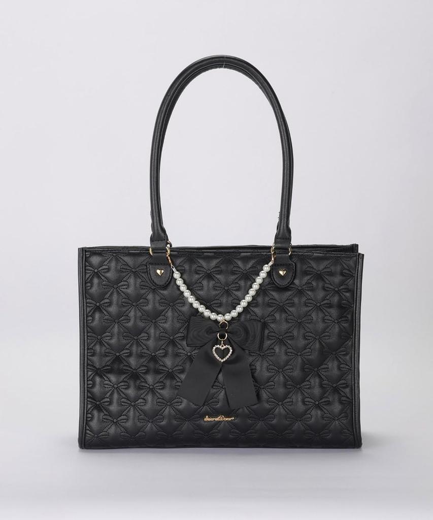 SecretDoor Black Tote Bag for Women, Stylish and Cute, A4 Size, Wide Gusset, Self-Standing, Zippered, Handbag, Shoulder Bag, or Crossbody Bag,