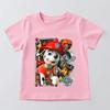 Kids Paw Patrol Cartoon Graphic T Shirt Cotton Casual Short Sleeve Tee Boys Girls Summer Toddler Clothing