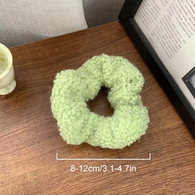 7Pcs/Set Ponytail Holder Hair Accessories Hair Scrunchies Solid Color Velvet for Girls Women Hair Band