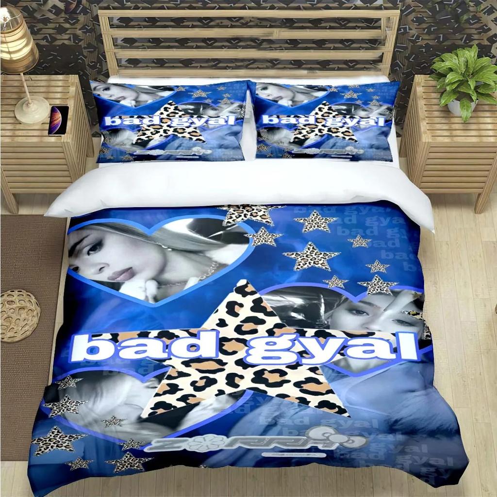 Fashion Spain Hot Female Singer B-bad G-Gyal Print Bedding Set Duvet Cover Comforter Bed Youth Kids Girl Boys Luxury Gift