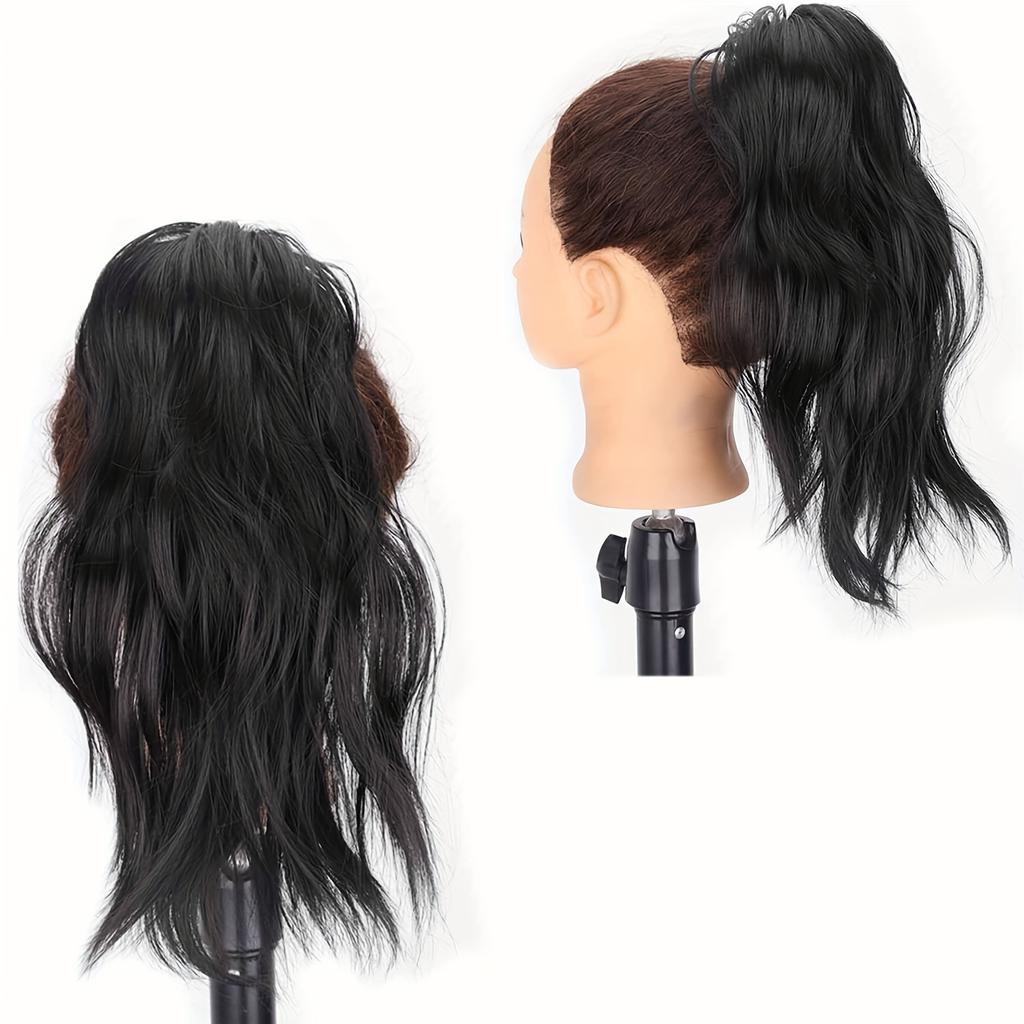 Elegant Clip-In Ponytail Extension For Women - Water Wave, Heat Resistant Synthetic Hair,Use Hair Clips For Women Hair Extensions For Women