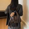 Women's Retro Single Shoulder Bag - Autumn 2025 Trendy Fashion, Korean-Style, Large Capacity Tote Backpack