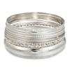 10pcs Set Bohemia Water Ripple Smooth Surface Multi-layer Fold Wear Bangles for Women Exaggerated Personality Jewelry Sets Gifts
