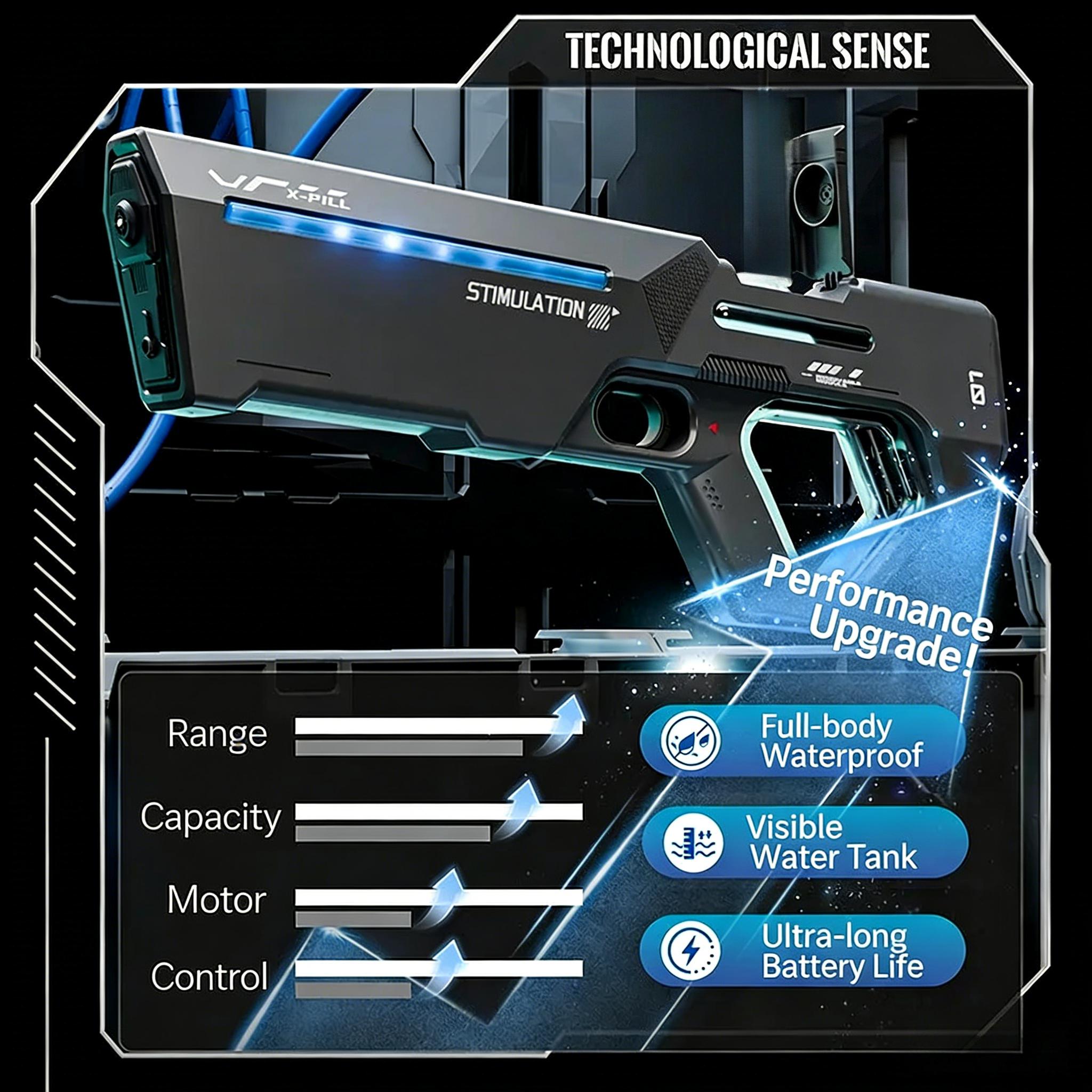 

Electric Water Gun Toy Automatic Waterabsorb Outdoor Shooting High Pressure Light Water Spray Battle Summer Toy for Adult Boy