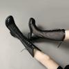 Internet Celebrity Boots Women's Summer Boots 2025 New Versatile Hollow Long Boots Cool Boots Mesh Breathable High Boots Martin Boots