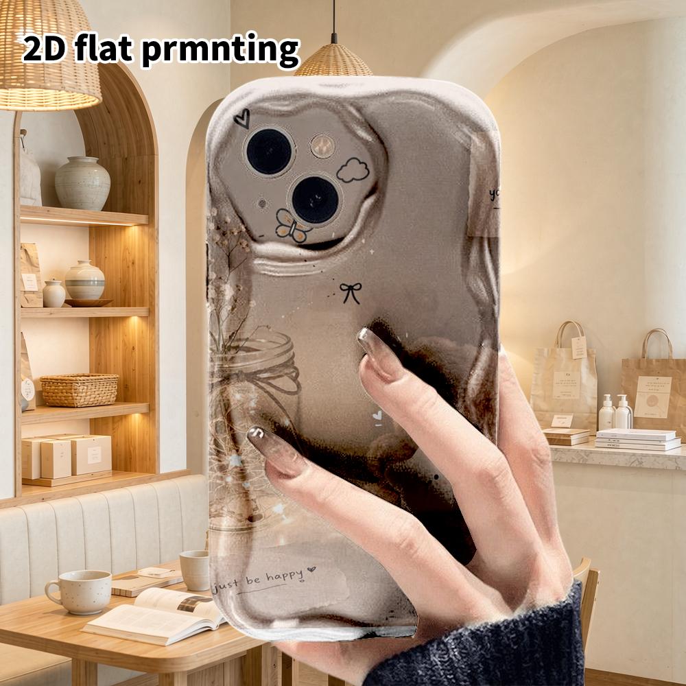 Phone Case: 2D Flat Design Suitable for iPhone 18 17 16 15 14 13 Pro Film Protective Case, Couple Style, Plush Little Bear, Christmas and Halloween Gi