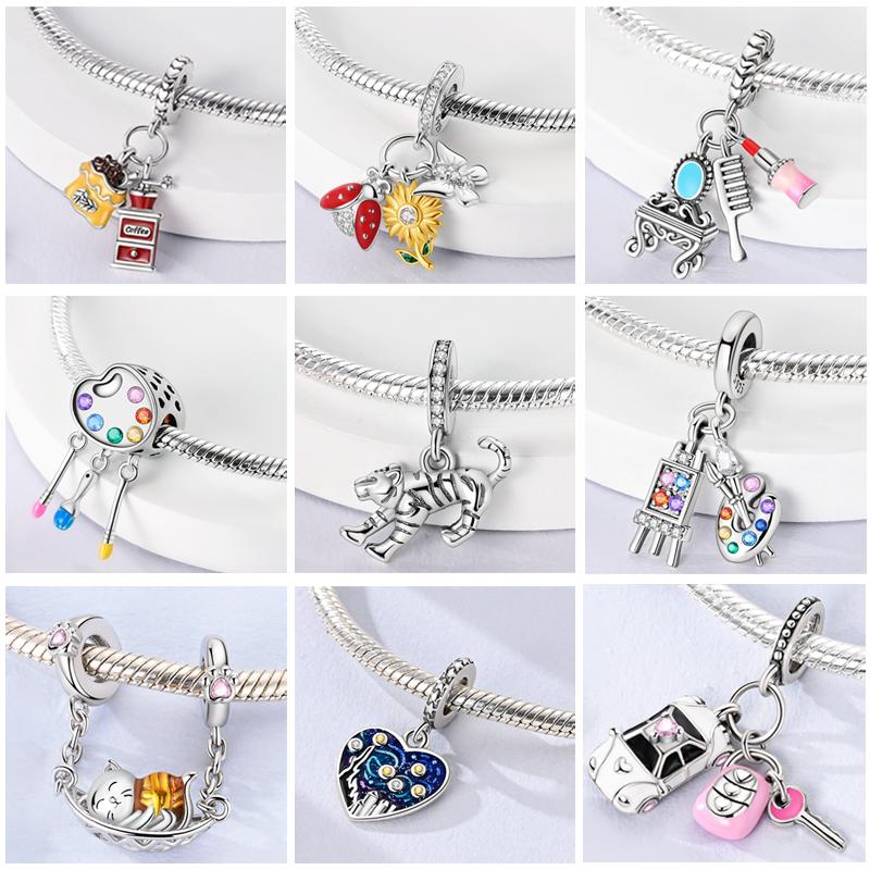 Authentic Copper Charm Bead Charms Bead Charms Dreamcatcher Coffee Perfume Pendants Compatible With Women Bracelets Do It Yourself Jewellery Gift