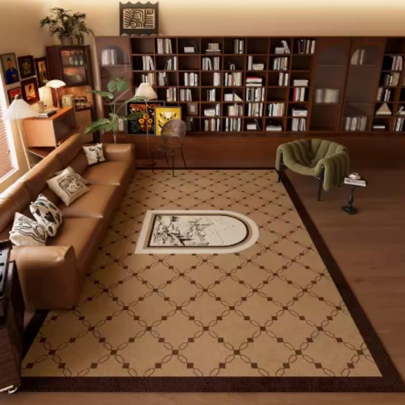 Premium Persian Blanket Crystal Velvet Rug for Living Room Bedroom Sofa Tea Table Sliding Bed Mat Soft Comfortable