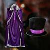 Themed King Queen Cape Costume Halloween Party Cloak Lightweight Polyester Design Theater Performances Hat