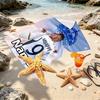 Personalisierbares Strandtuch mit Kylian Mbappe Aufdruck und individuellem Namen, für Reise Camping Strandparty Heimdekoration, Geburtstagsgeschenk für Familie & Freunde