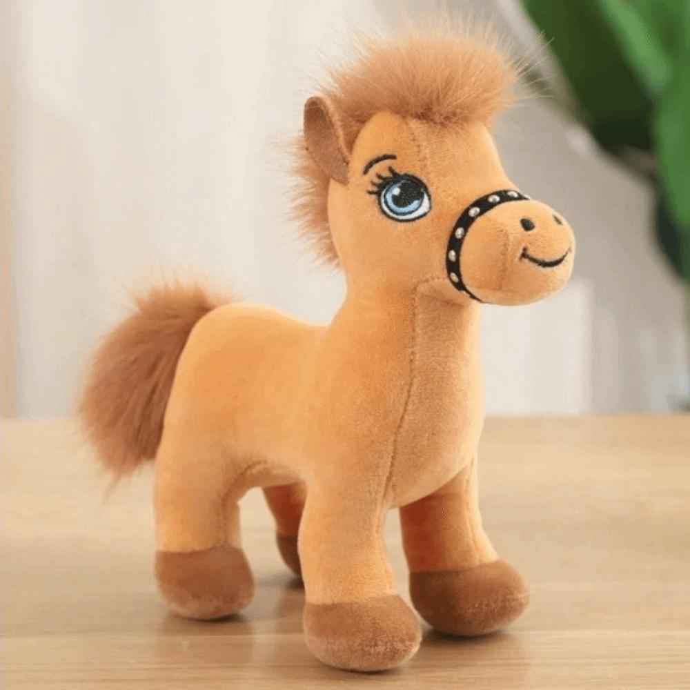 Simulation Pony Plush Toys Long Mane Cartoon Horse Stuffed Toy  Easter Gifts