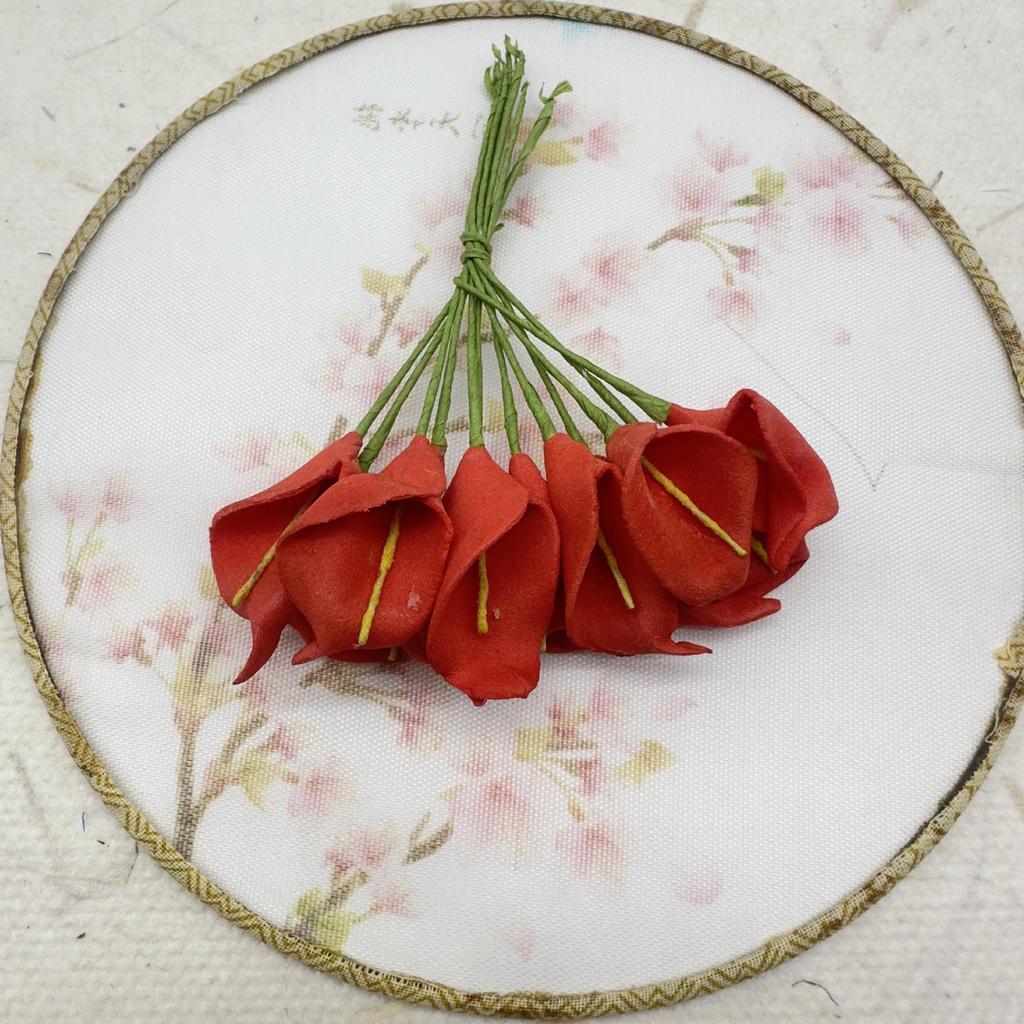 Simulation Calla Lily Foam Paper Flower DIY Decor Accessory, Handmade Candy Box & Envelope Decoration.