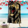 Majestic Roaring Lion Print Beach Towel, Quick Drying, Suitable for Travel, Outdoor Sports, Jogging, the Beach and Swimming, Gift