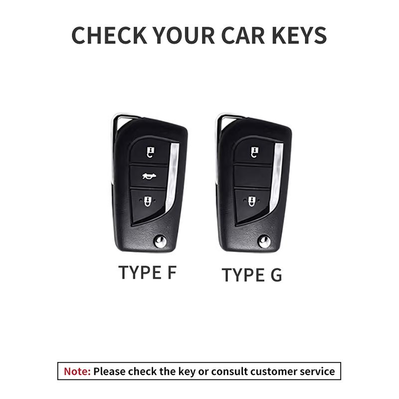Car Key Case Cover For Toyota Aygo Yaris Highlander Corolla Camry RAV4 Levin Reiz Hilux Car Keychain Protector Shell Accessories